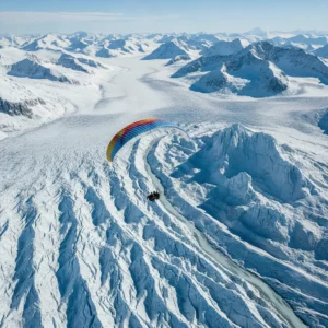 Glaciers Bossons Argentière Tour vus du ciel en parapente - glacier bossons argentiere tour parapente
